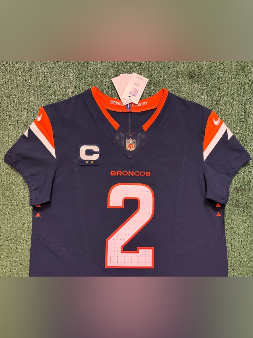 Authentic Pat Surtain Denver Broncos Navy Nike Vapor Fuse Elite Jersey Size 44 - Picture 3 of 14